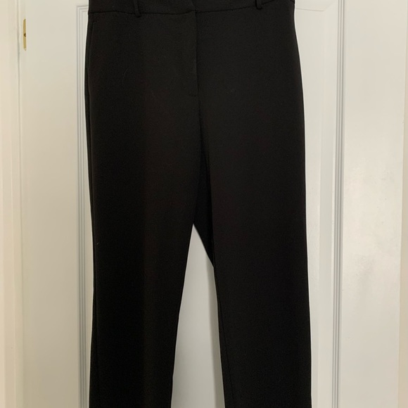 DKNY High Waisted Rise Black Dress Pants Ankle Crop Office Work Career Cropped - Picture 1 of 6